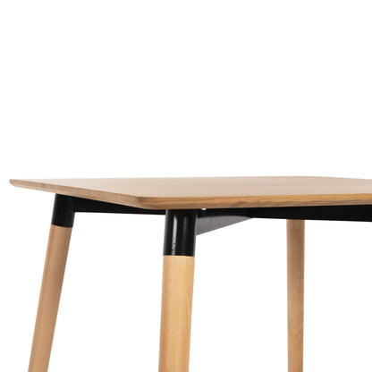 DINING SET 3PCS TWIST HM21379 SQUARE TABLE--2 DINING CHAIRS IN CAPPUCCINO