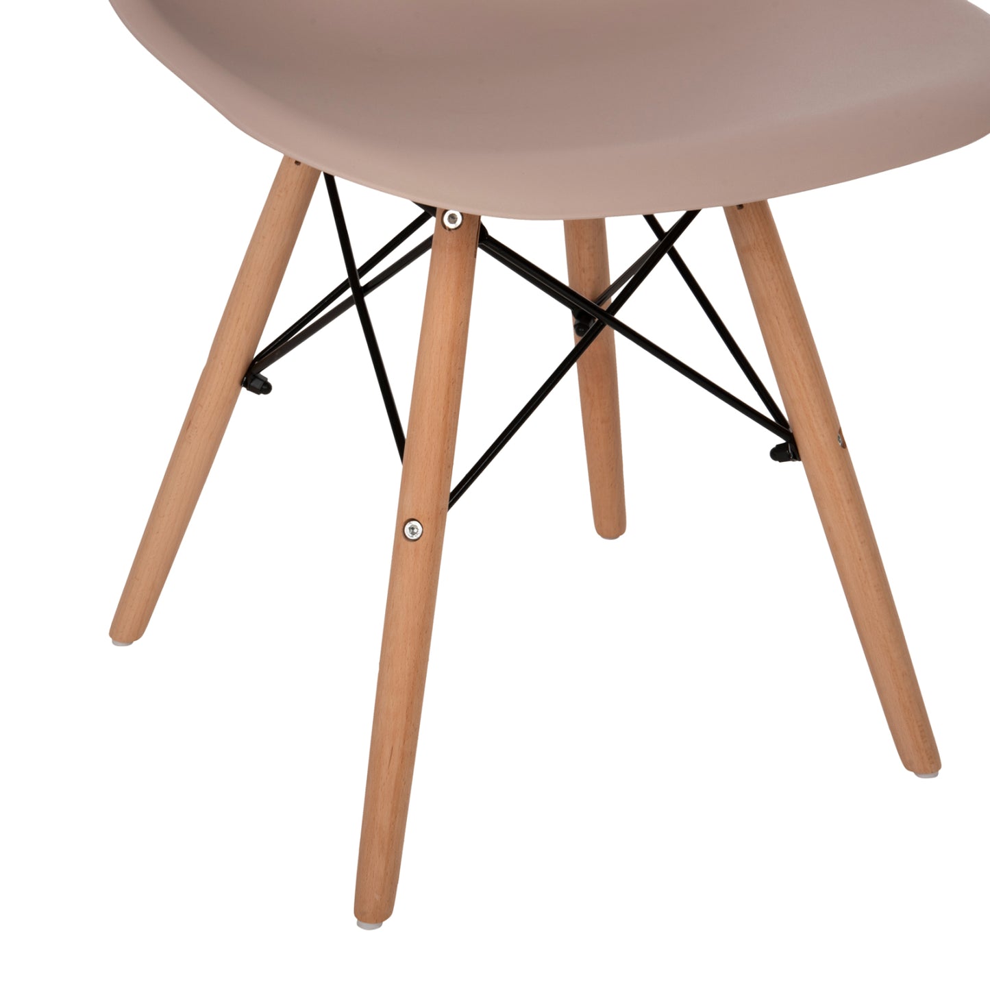 DINING SET 3PCS TWIST HM21379 SQUARE TABLE--2 DINING CHAIRS IN CAPPUCCINO