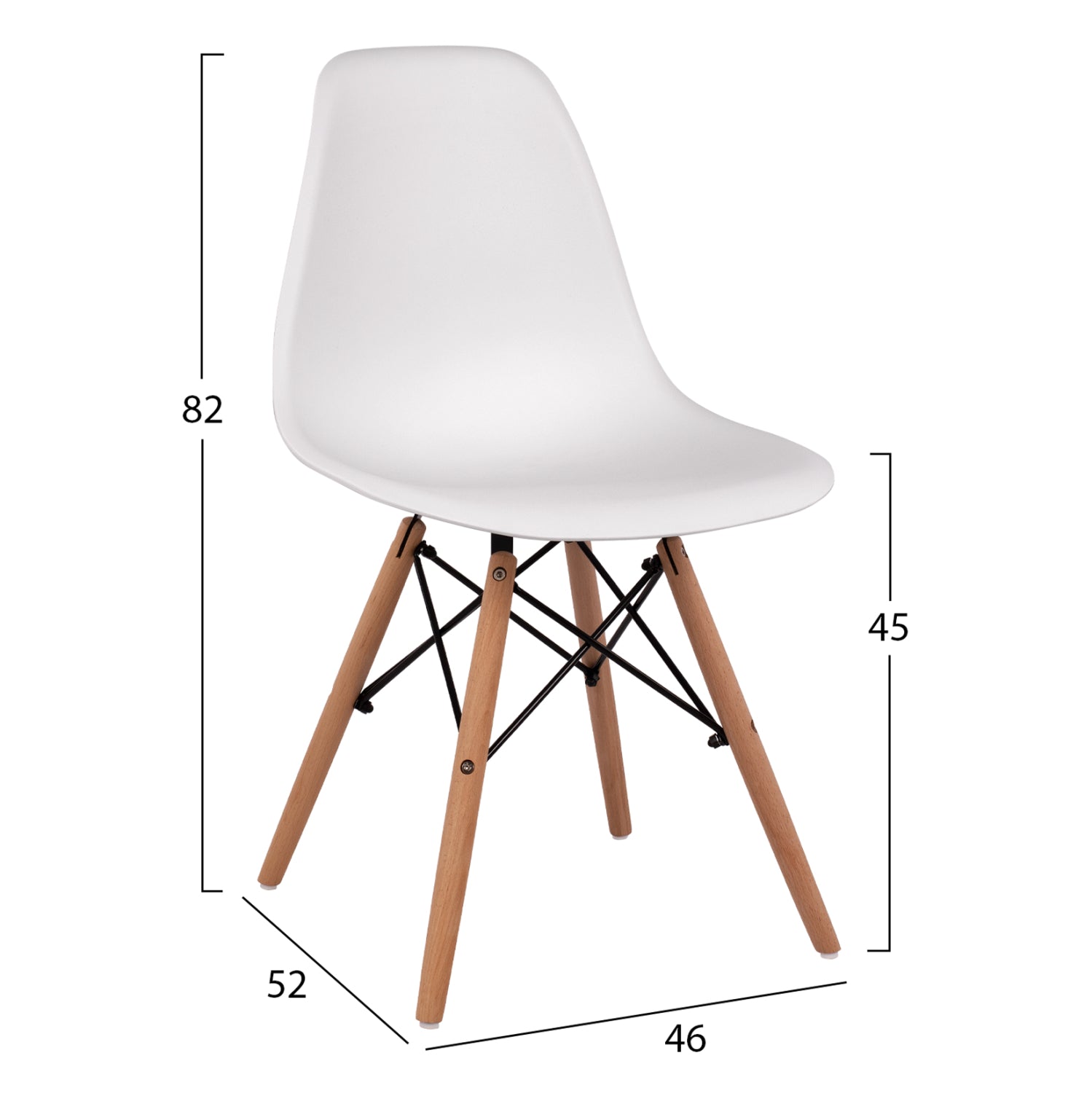 DINING SET 3PCS PALOMA HM21381 SQUARE TABLE & 2 DINING CHAIRS IN WHITE