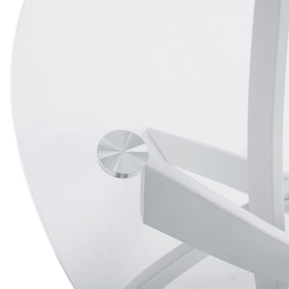 DINING SET 3PCS JAFARU HM21383 ROUND TABLE & 2 DINING CHAIRS IN WHITE