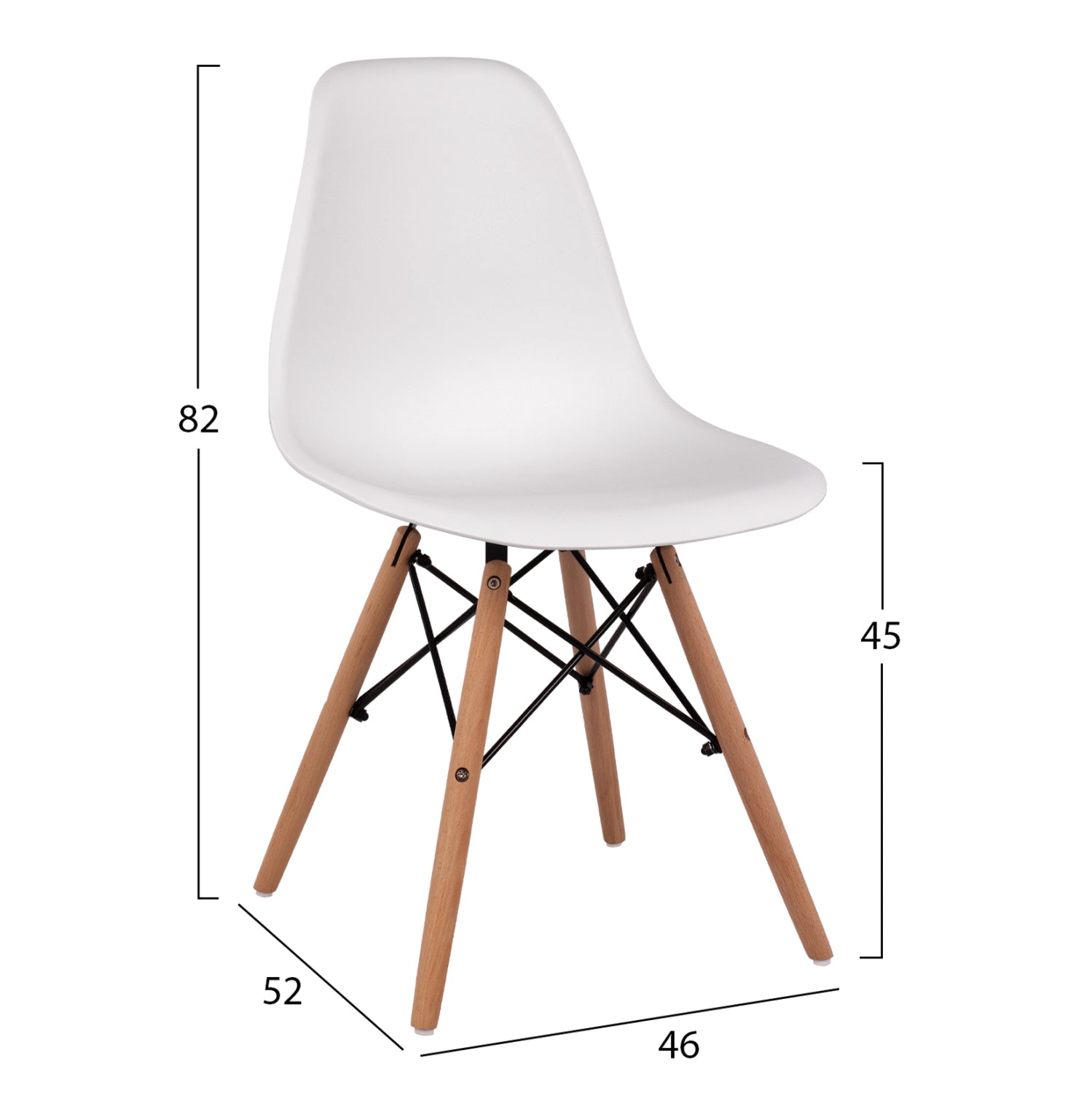 DINING SET 3PCS TETRAN HM21386 SQUARE TABLE & 2 DINING CHAIRS IN WHITE