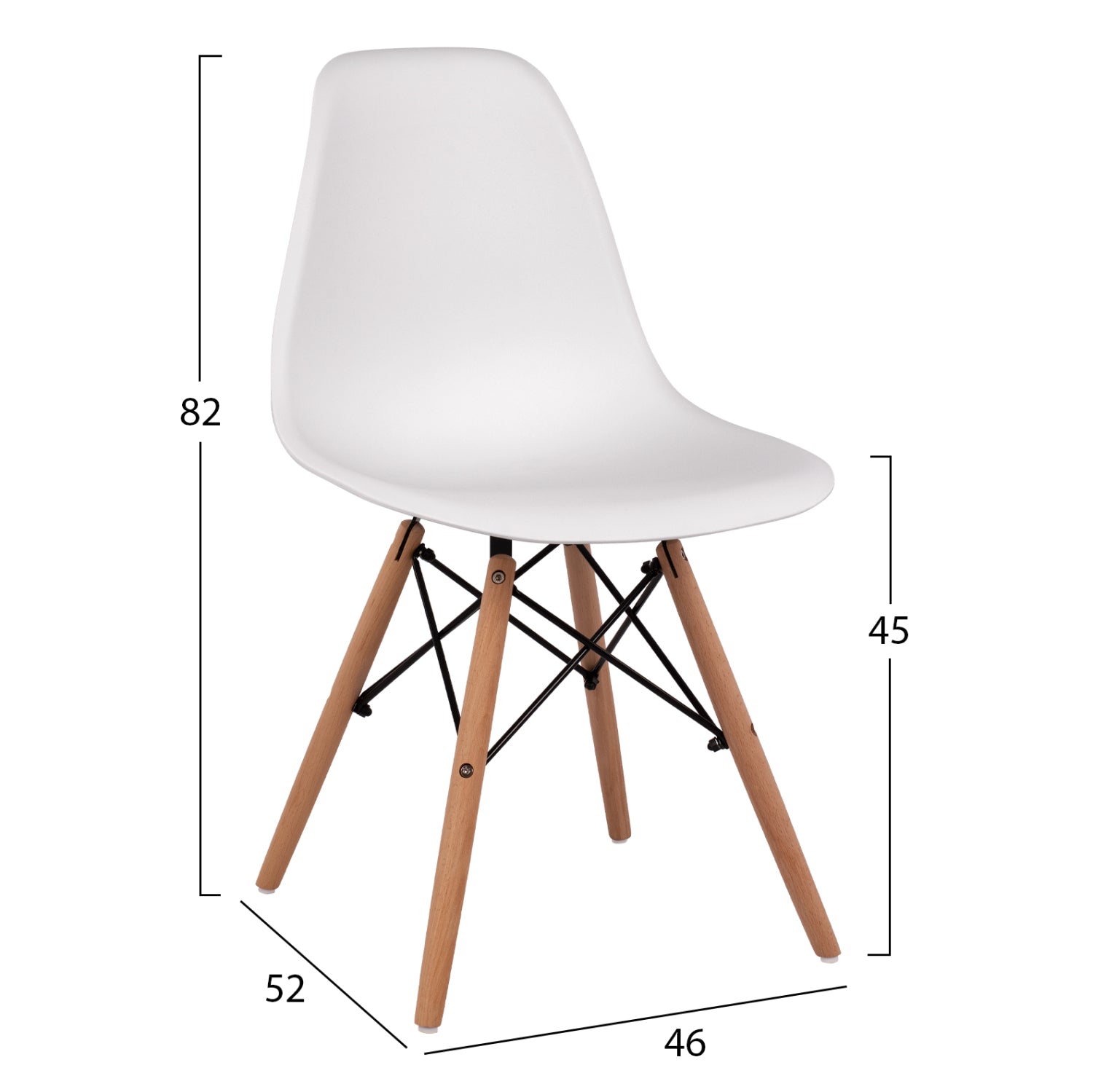 DINING SET 3PCS ROLLO HM21388 ROUND TABLE--2 DINING CHAIRS IN WHITE
