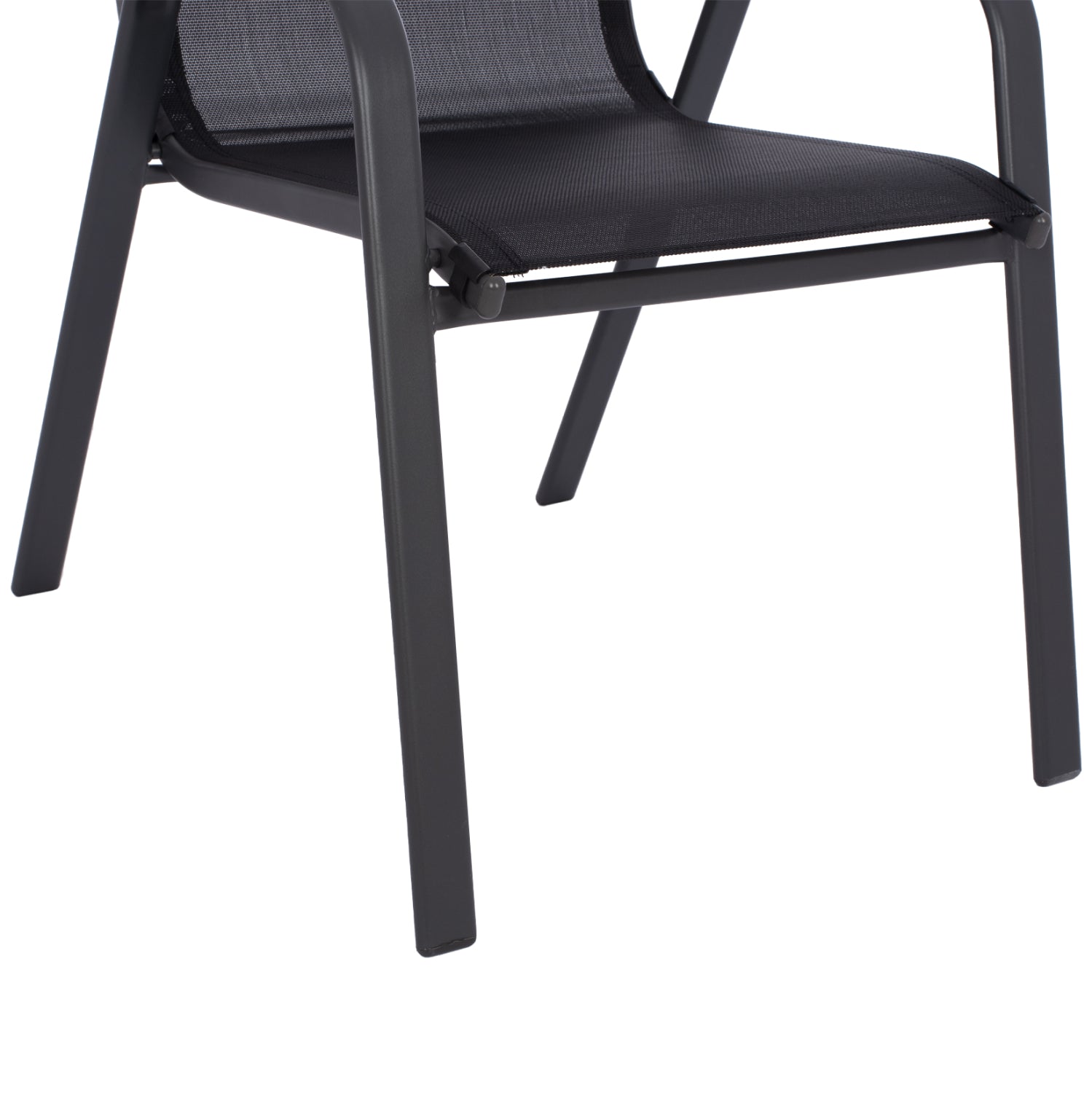 OUTDOOR DINING SET 3PCS LEON HM5181.03 METAL CHAIRS & TABLE Φ60cm BLACK