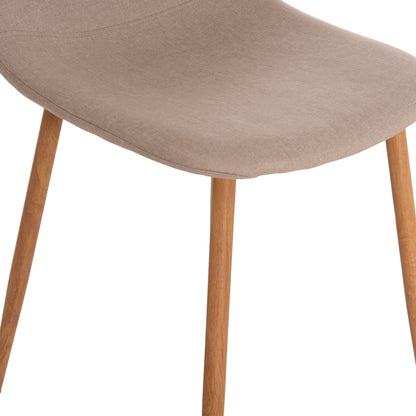 DINING SET 5PCS JAFARU HM10885.12 ROUND TABLE Φ90 & 4 DINING CHAIRS--BEIGE