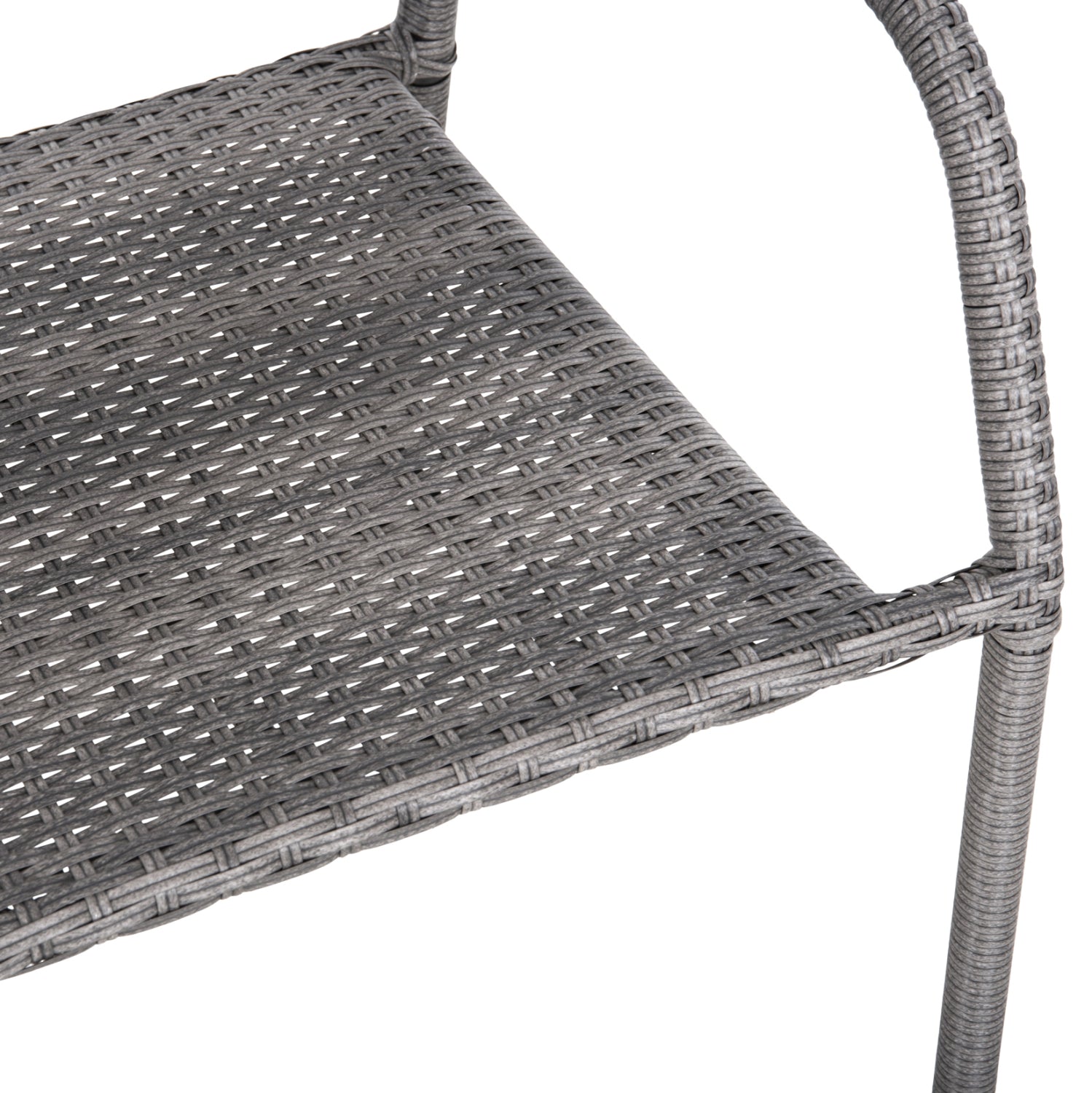 OUTDOOR DINING SET 5PCS ADAM HM10873.02 METAL & WICKER IN GREY