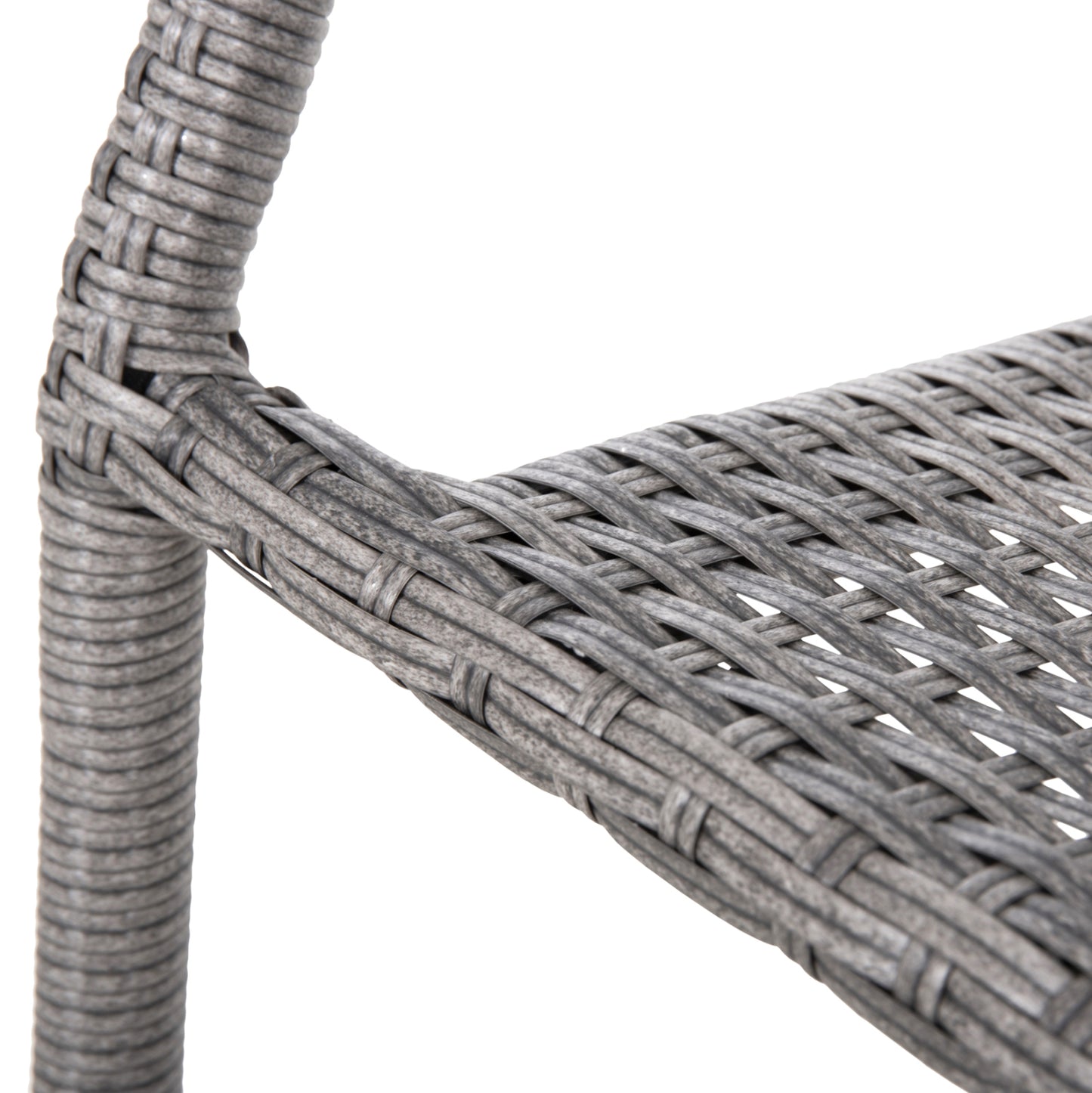 OUTDOOR DINING SET 5PCS ADAM HM10873.02 METAL & WICKER IN GREY