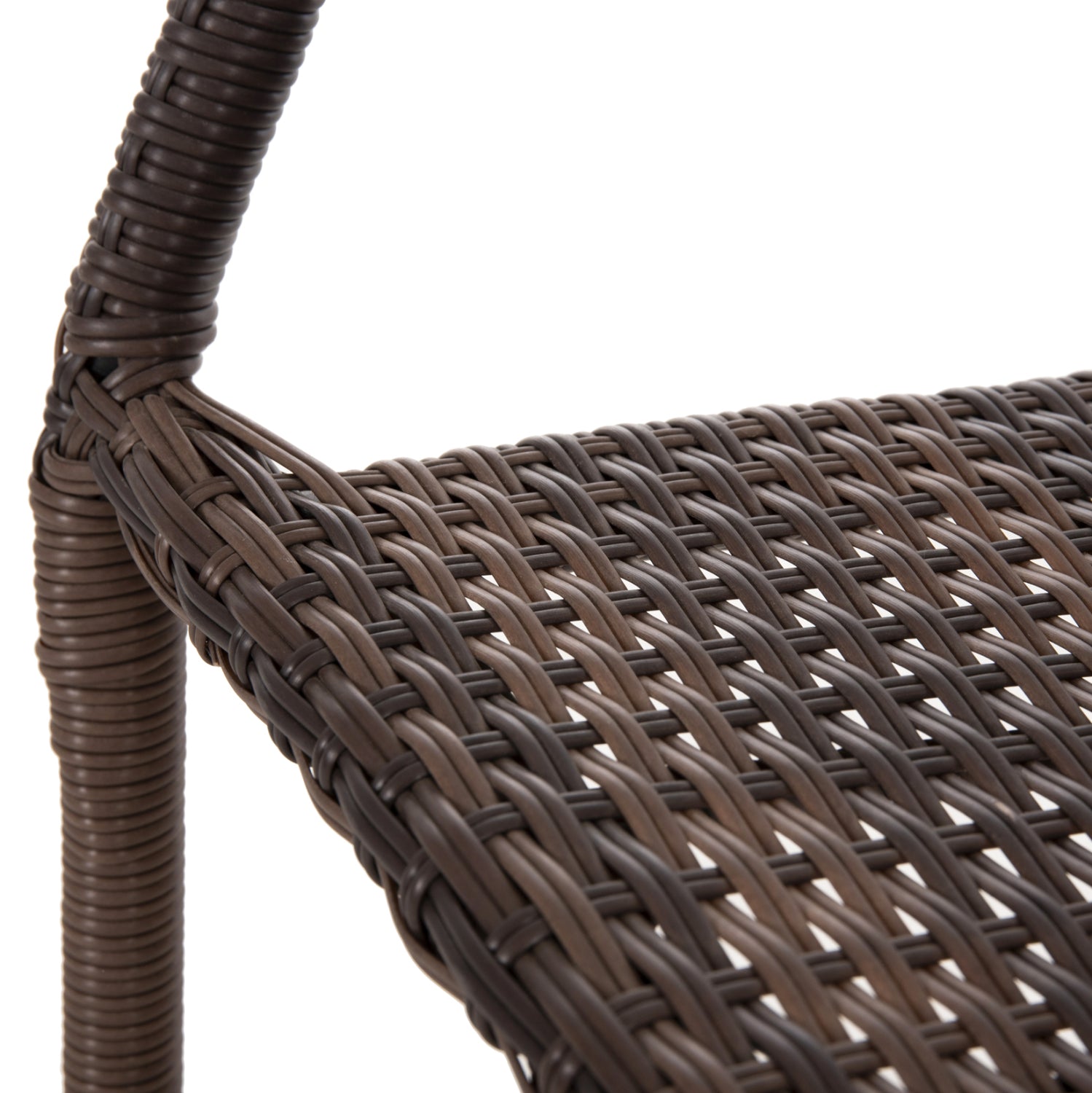 OUTDOOR DINING SET 5PCS BRUNO HM10874.01 METAL & WICKER IN BROWN