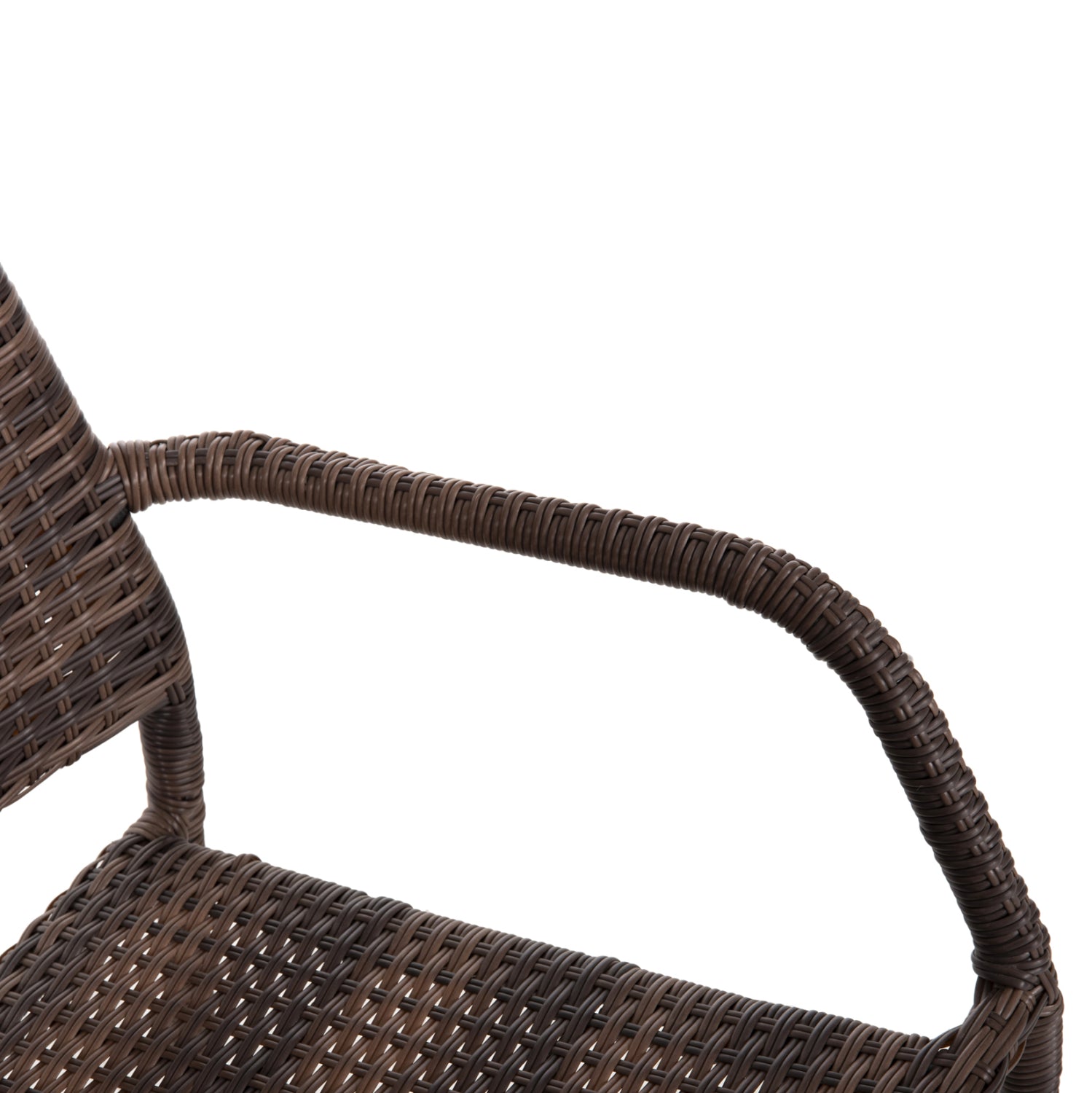 OUTDOOR DINING SET 5PCS BRUNO HM10874.01 METAL & WICKER IN BROWN