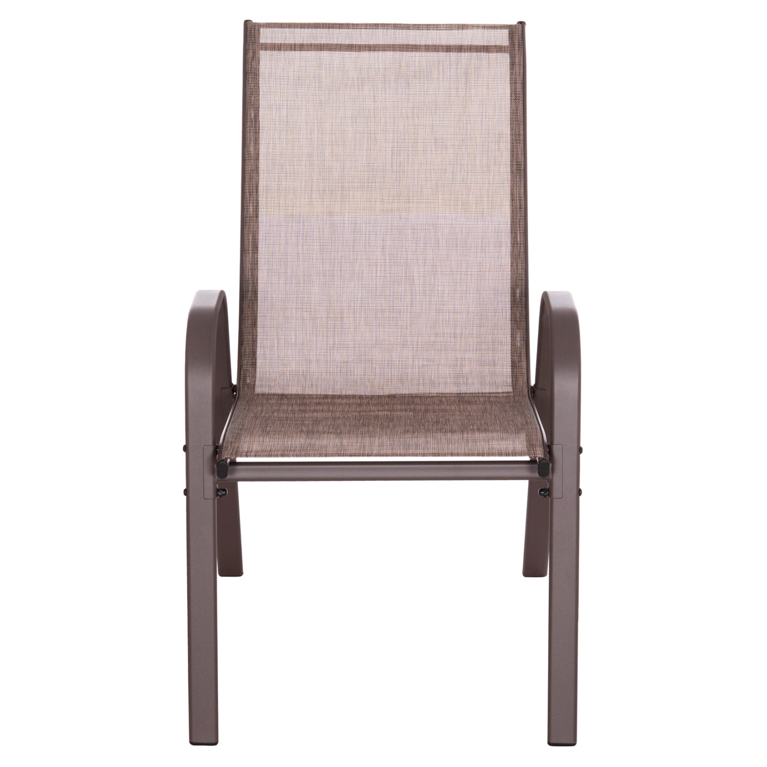 OUTDOOR 5-PCS DINING SET LEOFER HM21009 DINING TABLE & 4 ARMCHAIRS--BROWN
