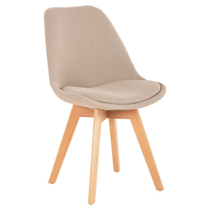 DINING SET 5PCS PALOMA HM10382 MDF TOP IN SONAMA--DINING CHAIRS IN BEIGE