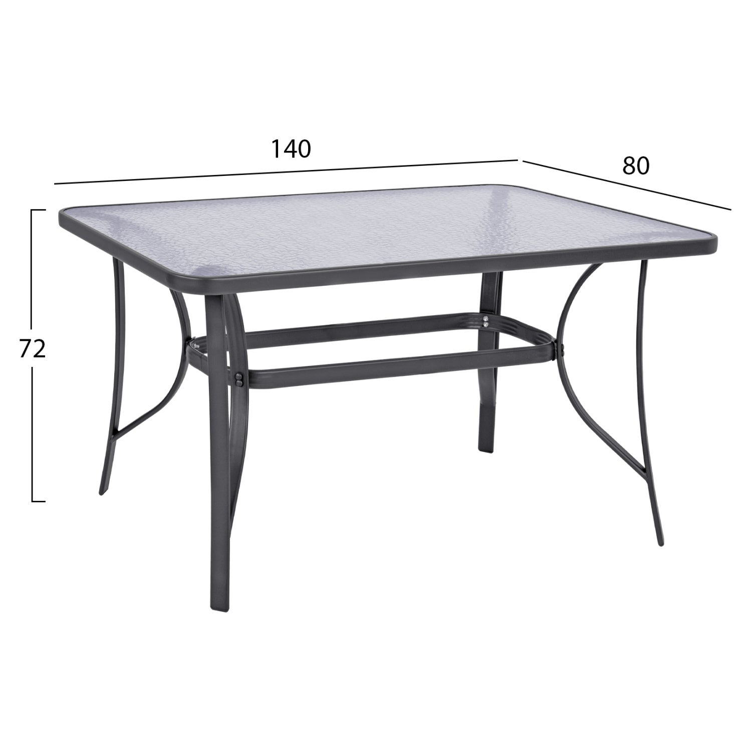 OUTDOOR DINING SET 5PCS HM10569.01 CHAIRS WITH CUSHION & TABLE 140X80cm. -GREY