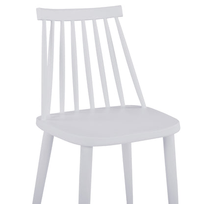 DINING SET 5PCS OFIRA HM10634 MDF TOP IN SONAMA--DINING CHAIRS IN WHITE