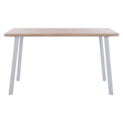 DINING SET 5PCS OFIRA HM10634 MDF TOP IN SONAMA--DINING CHAIRS IN WHITE