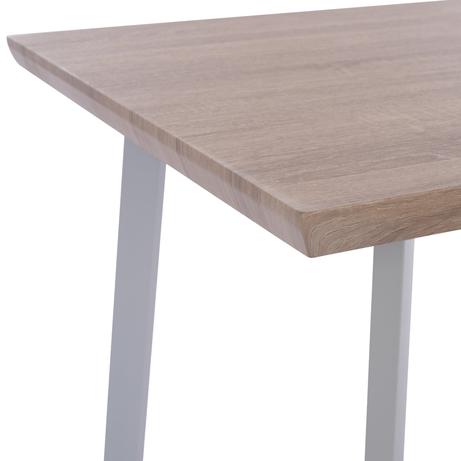 DINING SET 5PCS OFIRA HM10634 MDF TOP IN SONAMA--DINING CHAIRS IN WHITE