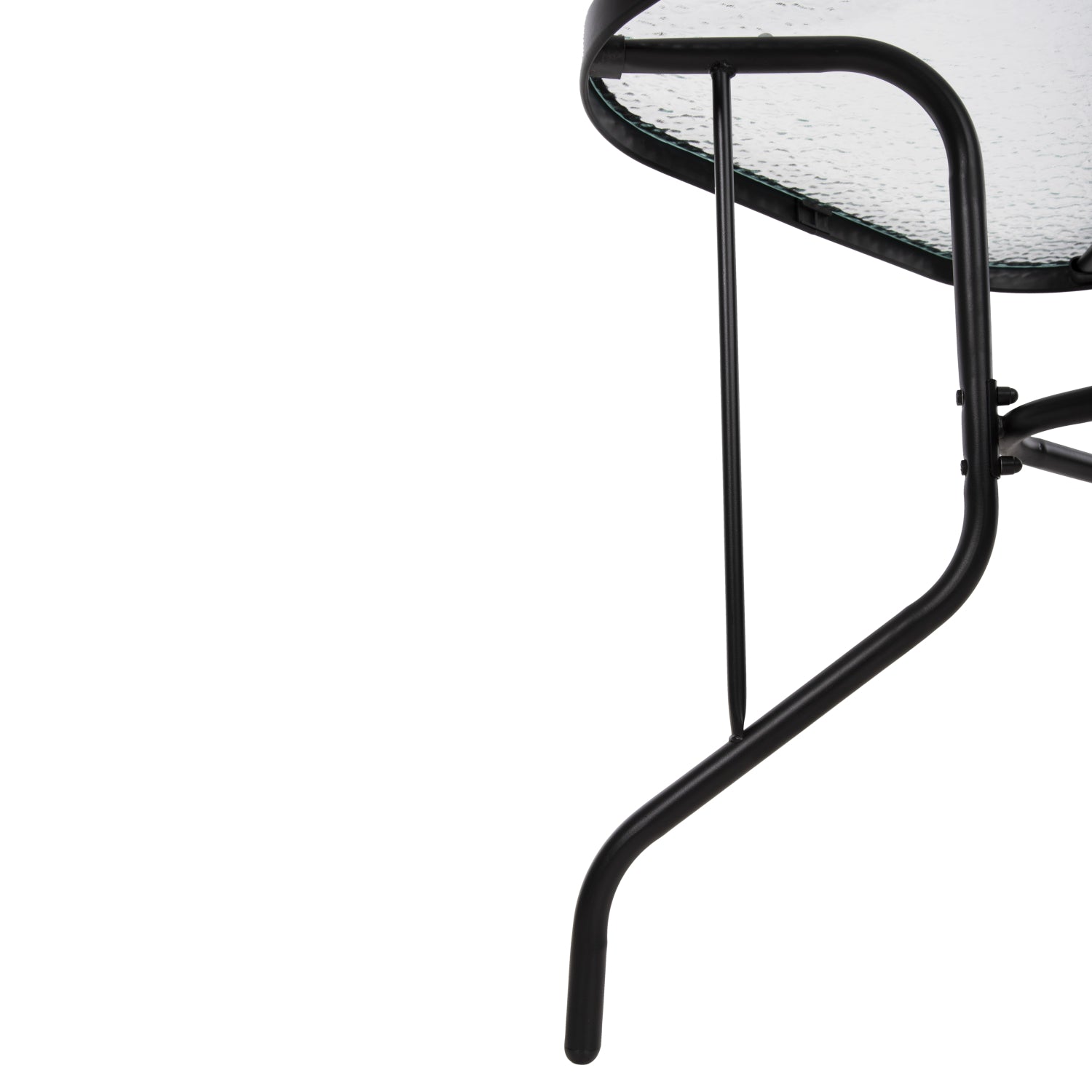 OUTDOOR DINING SET 5PCS ADAM HM10727.03 METAL CHAIRS & TABLE 120x70cm BLACK