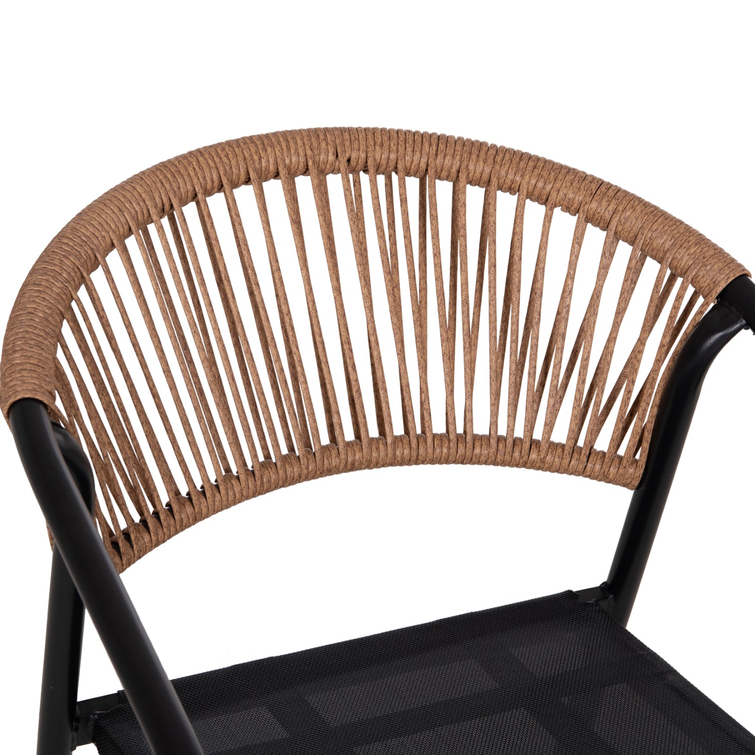 OUTDOOR DINING SET 5PCS ADAM HM10727.03 METAL CHAIRS & TABLE 120x70cm BLACK