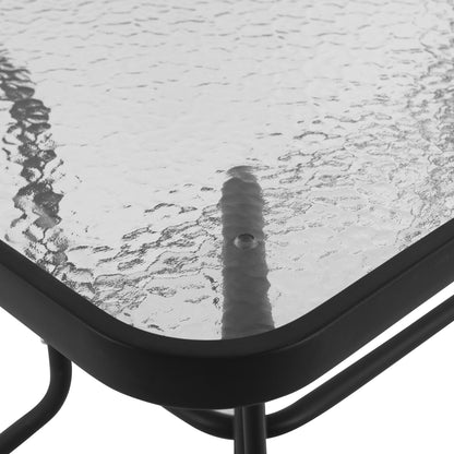 OUTDOOR DINING SET 5PCS ADAM HM10727.03 METAL CHAIRS & TABLE 110x60cm BLACK