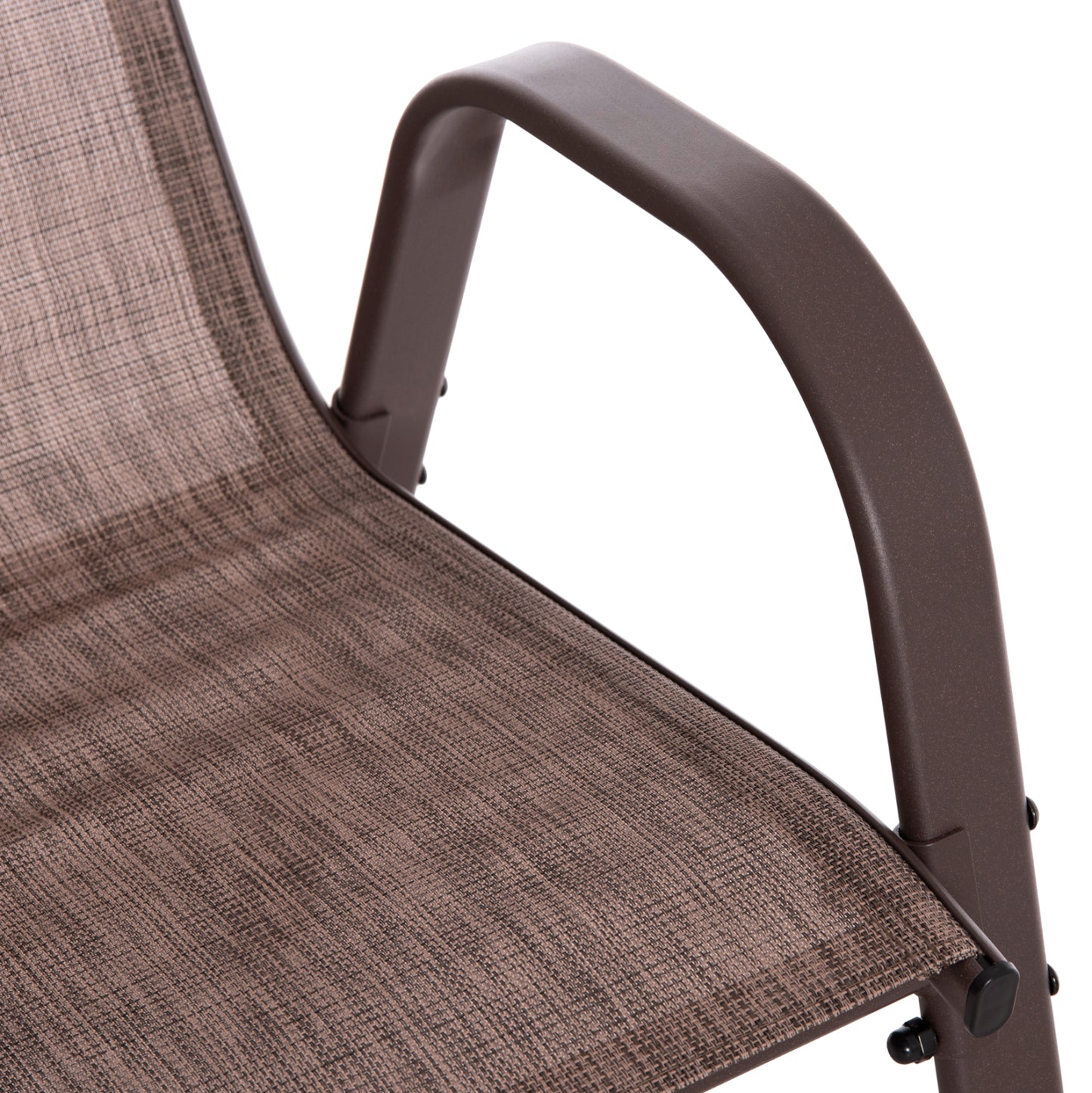 OUTDOOR DINING SET 5PCS BRAVO HM10731---4 CHAIRS & TABLE 120x70cm BROWN