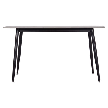 DINING SET 5PCS RAVEN HM10743 CERAMIC TOP GREY MARBLE--GREY FABRIC