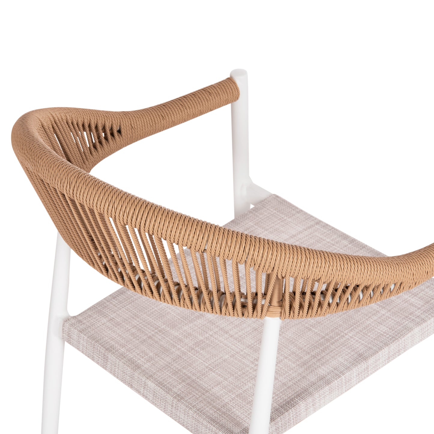 OUTDOOR DINING SET 5PCS BERG HM10823.01 ALUMINUM-POLYWOOD-TEXTILENE---WHITE