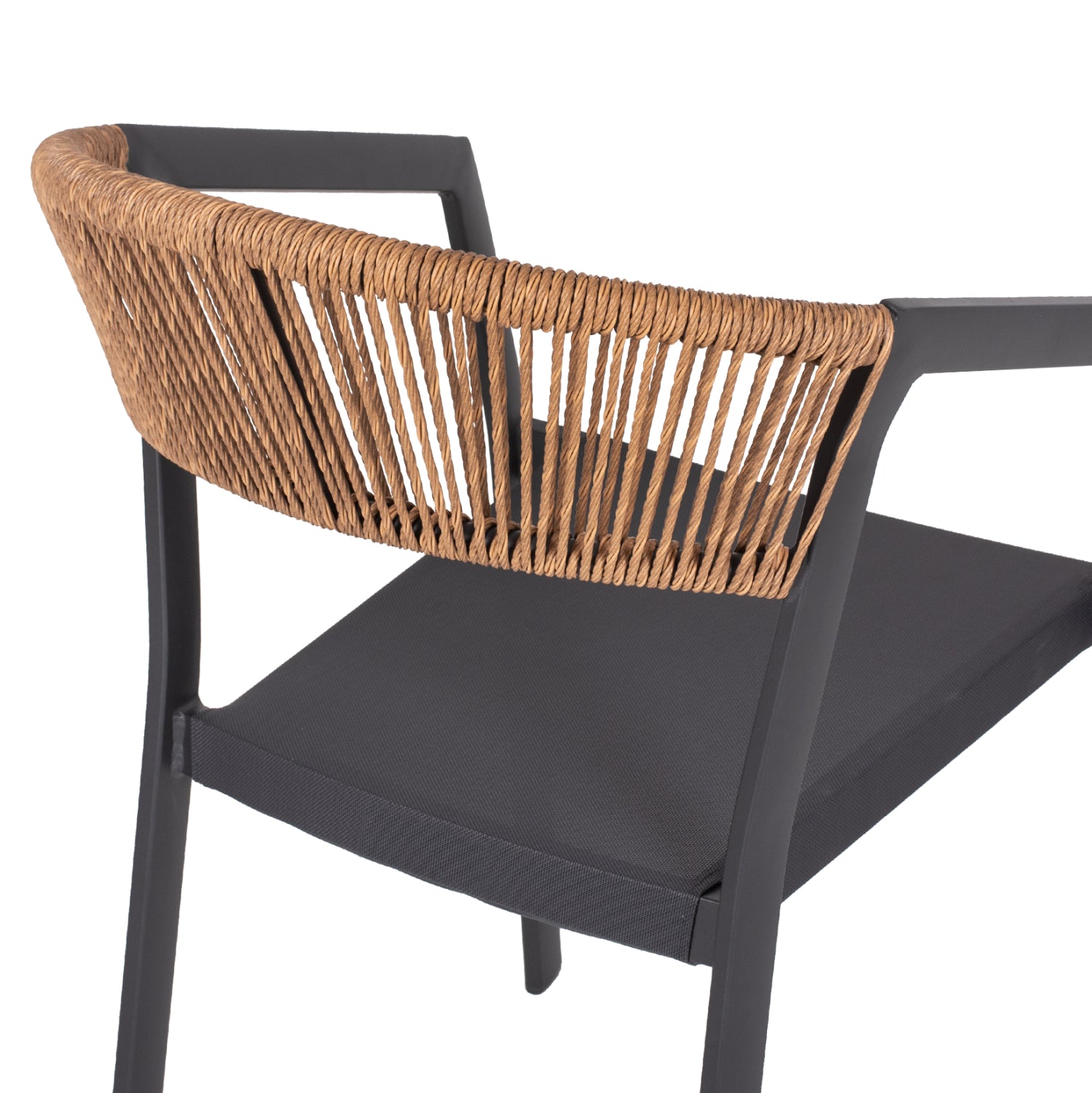 OUTDOOR DINING SET 5PCS TABER HM10832.01 ALUMINUM CHAIRS & TABLE--POLYWOOD--GREY