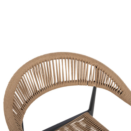 OUTDOOR DINING SET 5PCS TABER HM10834.02 DARK GREY ALUMINUM--POLYWOOD--P.E.RATTAN BEIGE