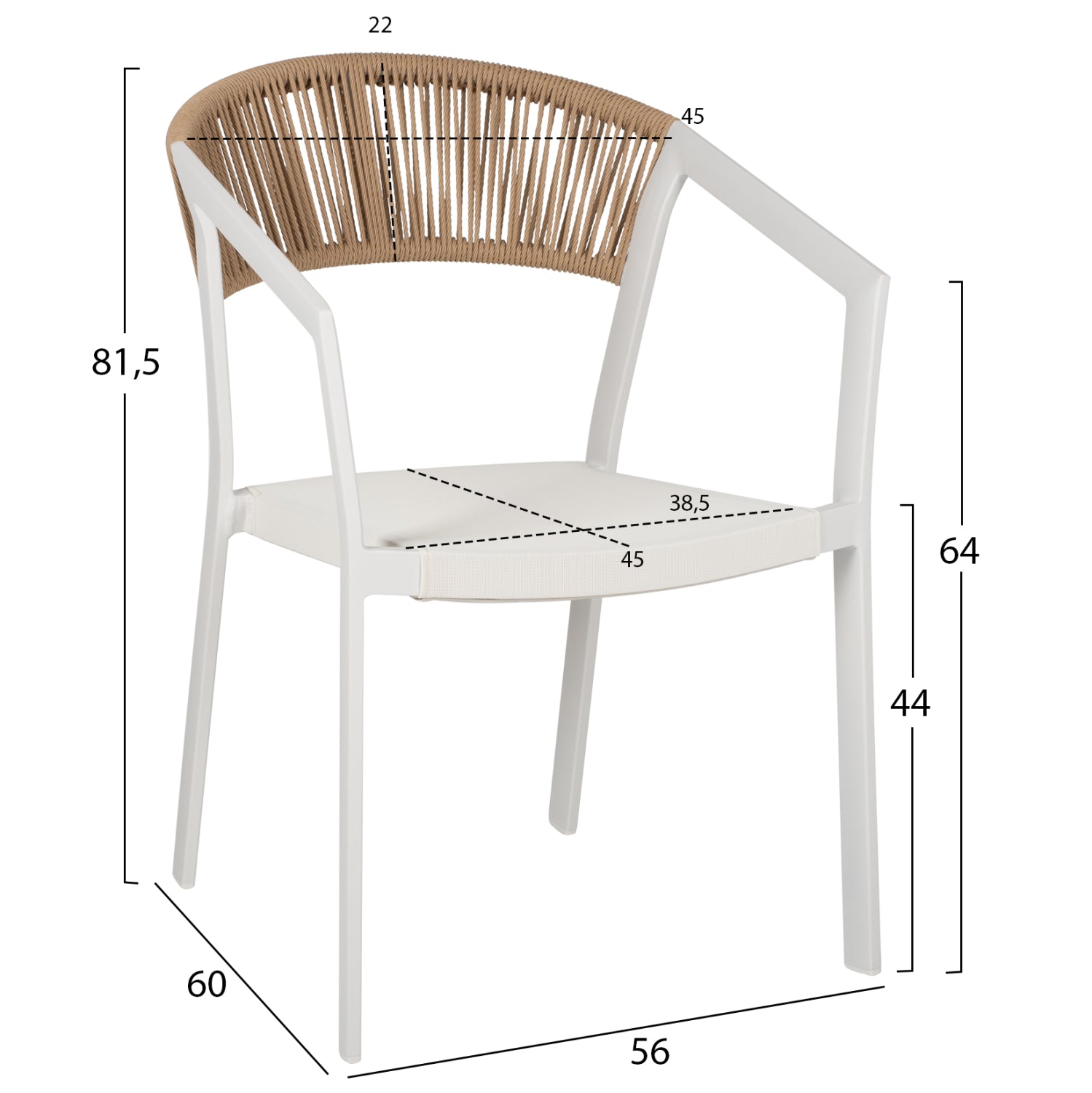 OUTDOOR DINING SET 5PCS TABER HM10837.02 ALUMINUM CHAIRS & TABLE--POLYWOOD--WHITE