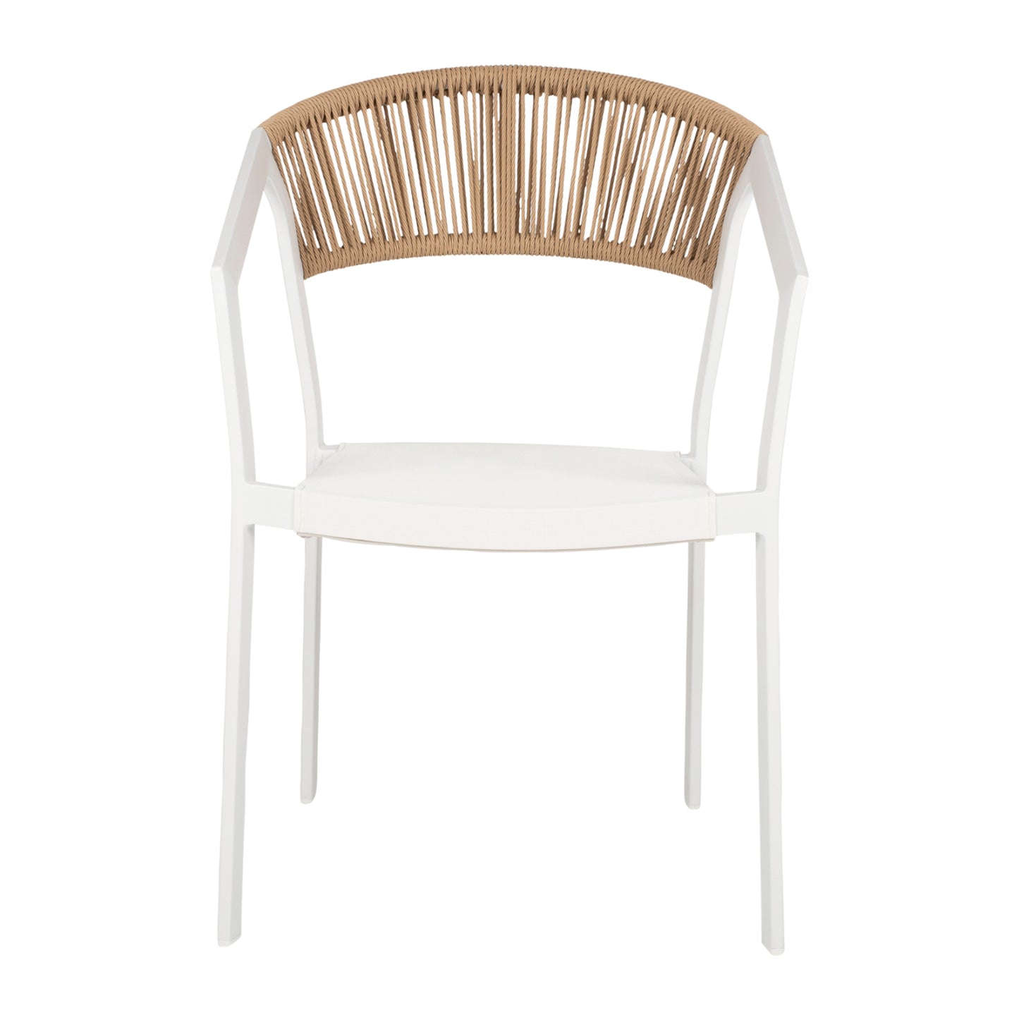 OUTDOOR DINING SET 5PCS TABER HM10838.01 ALUMINUM CHAIRS & TABLE--POLYWOOD--WHITE