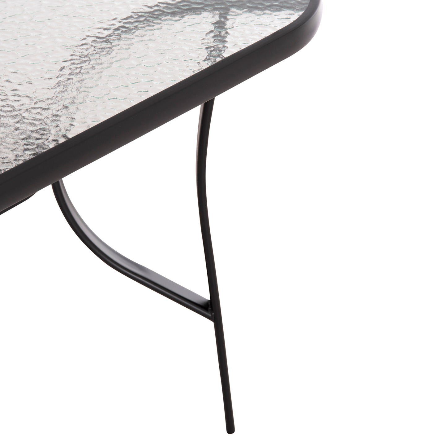 OUTDOOR DINING SET 5PCS BRUNO HM10860.03 METAL CHAIRS & TABLE 140x80cm BLACK