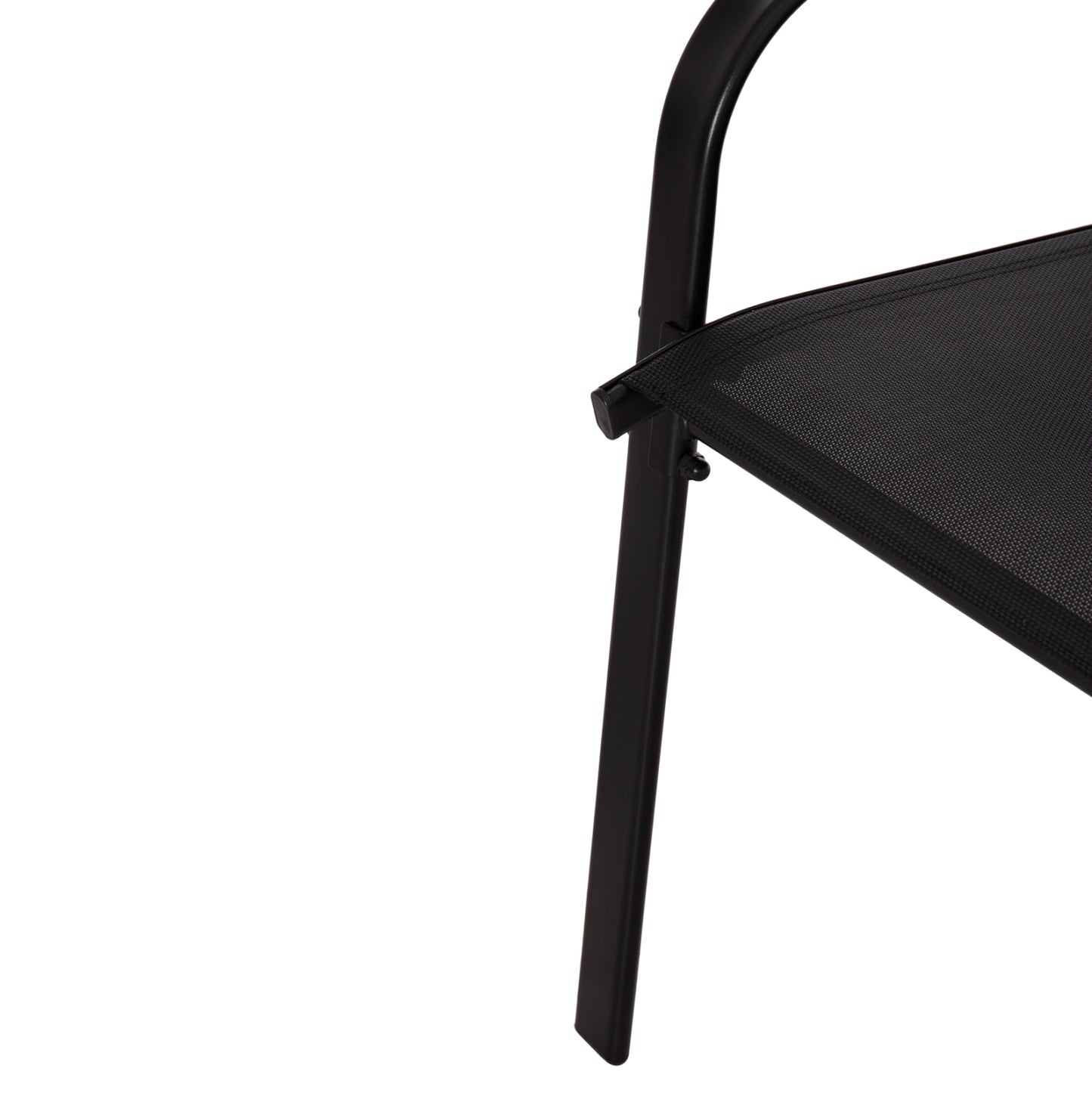 OUTDOOR DINING SET 5PCS BRUNO HM10895.03 BLACK METAL & TEXTILENE