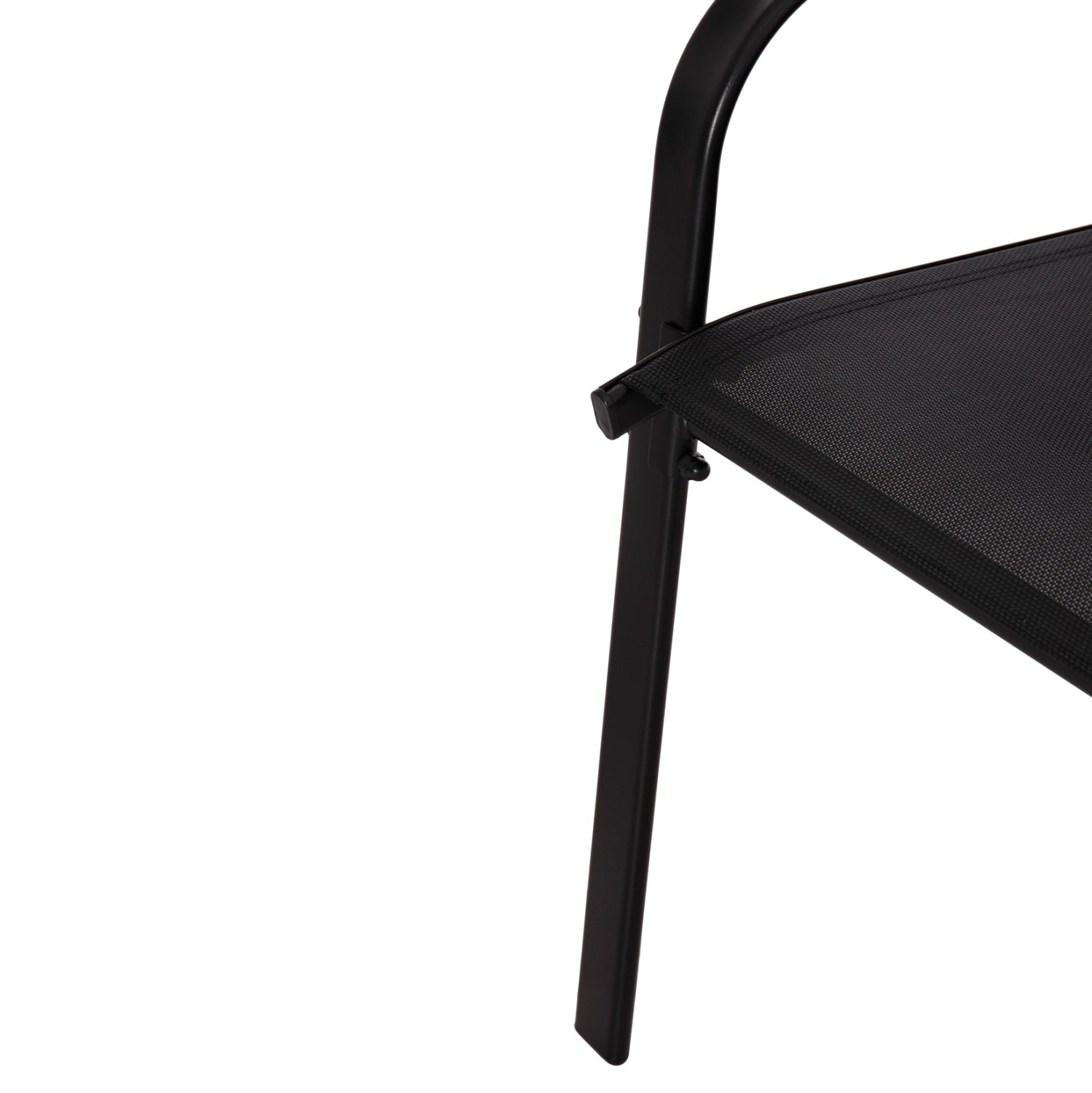 OUTDOOR DINING SET ADAM HM10896.03 TABLE 120x70cm & 4 ARMCHAIRS--BLACK