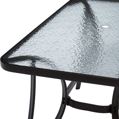 OUTDOOR DINING SET 5PCS BRAVO HM10900.12---TABLE & 4 CHAIRS 120x70cm -BROWN