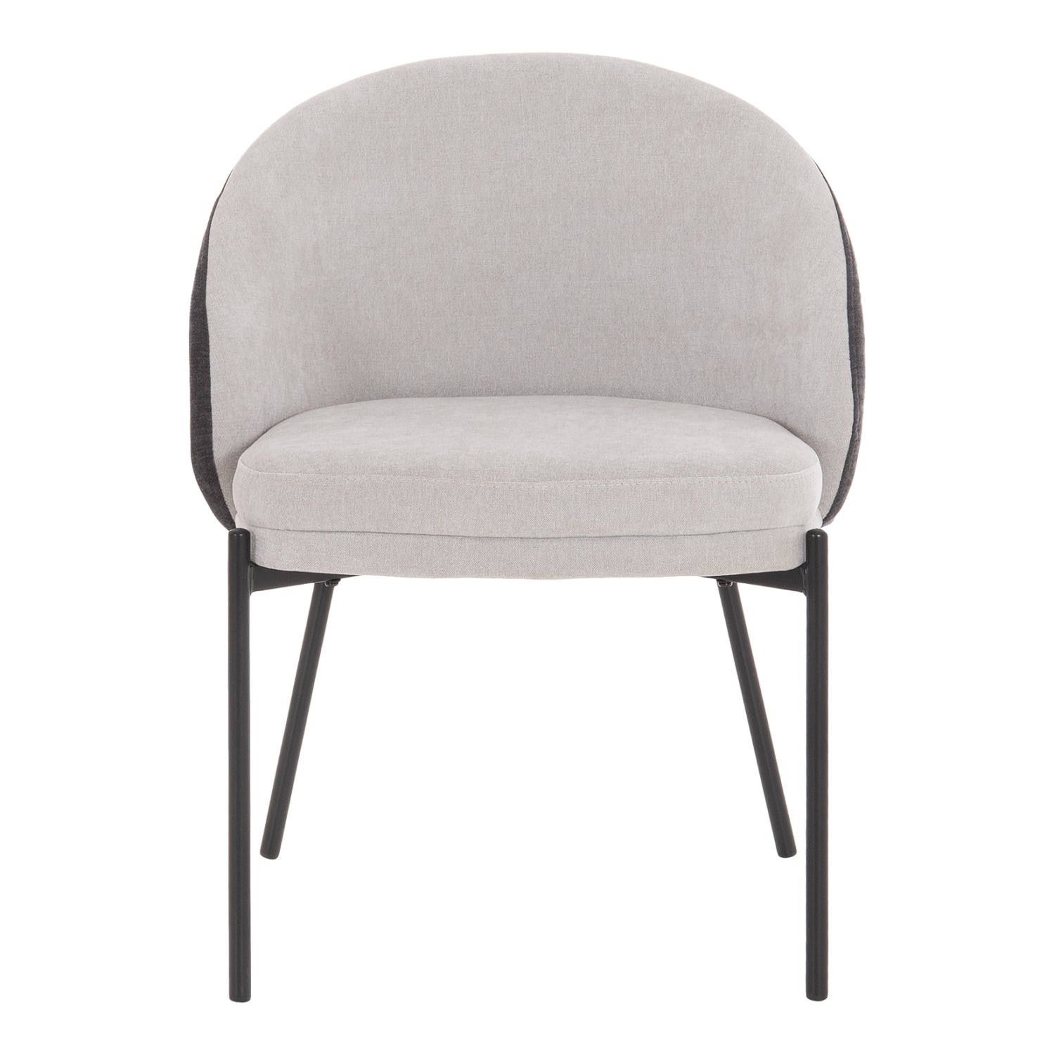 DINING SET 5PCS DETTON HM10940.01 CERAMIC TOP--FABRIC IN GREY & BLACK METAL LEGS
