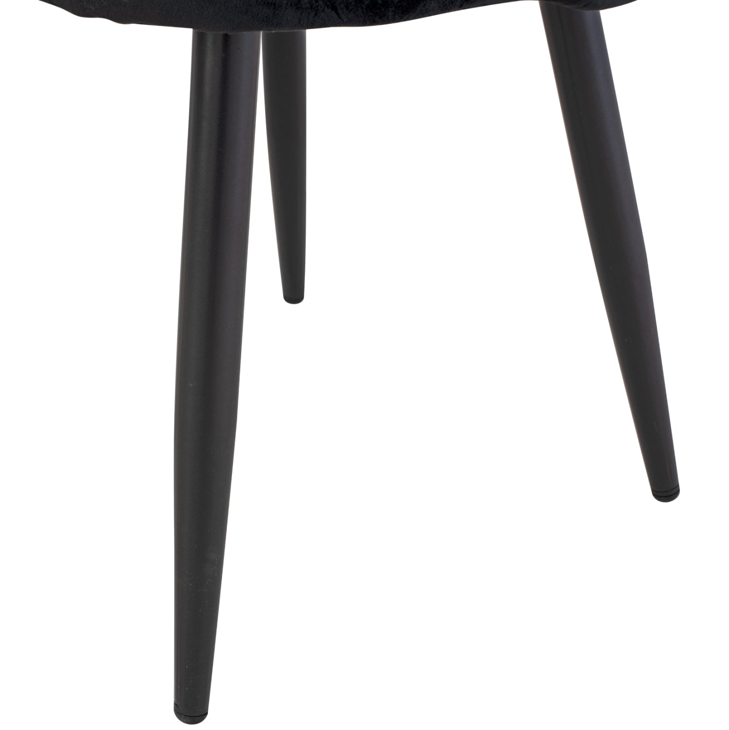DINING SET 5PCS ODED HM10946.14 CERAMIC TOP-VELVET-METAL--BLACK COLOR