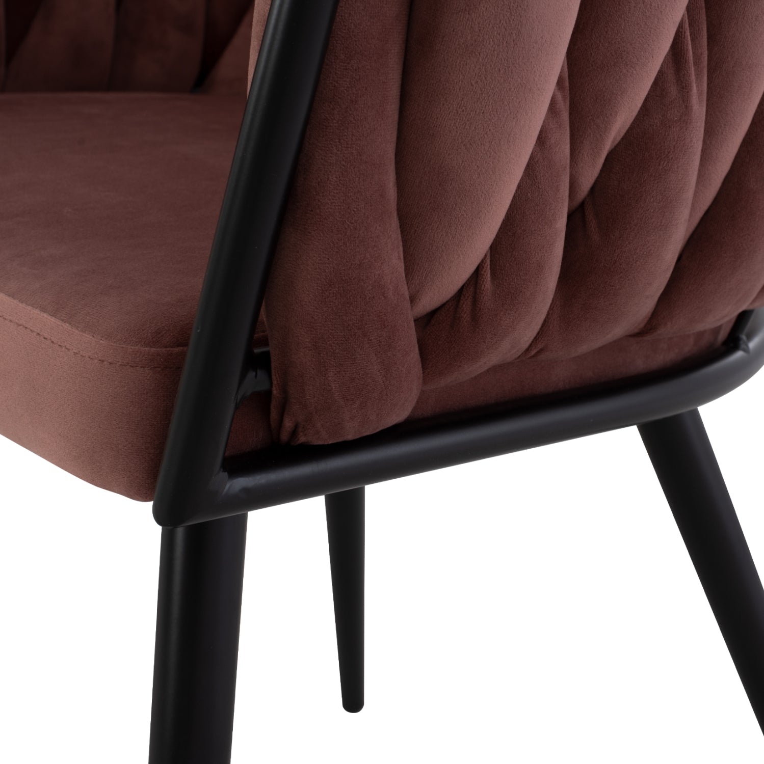 DINING SET 5PCS RAVEN HM12117.01 CERAMIC TOP WHITE MARBLE--DUSTY PINK VELVET