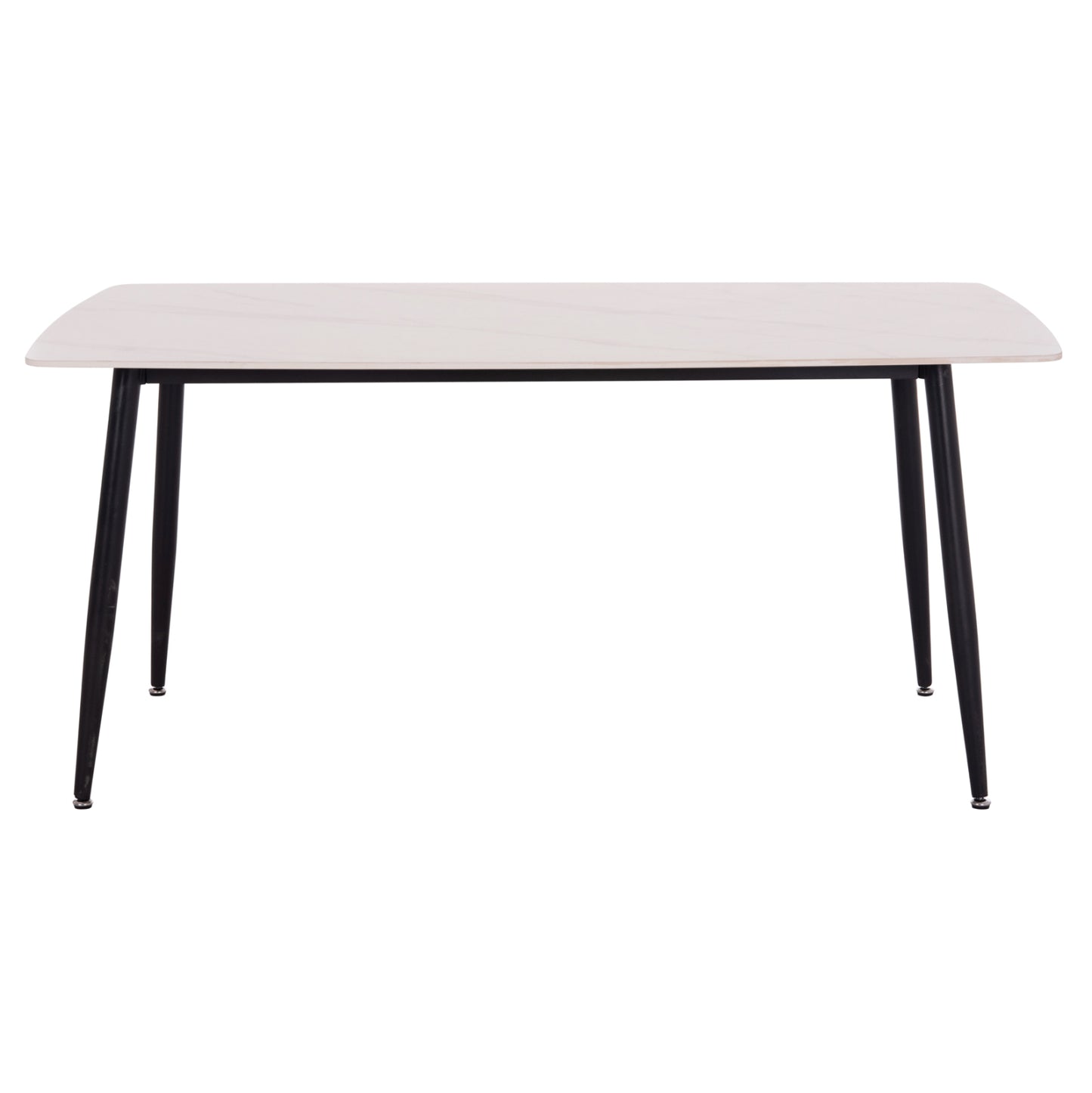 DINING SET 5PCS RAVEN HM12117.01 CERAMIC TOP WHITE MARBLE--DUSTY PINK VELVET