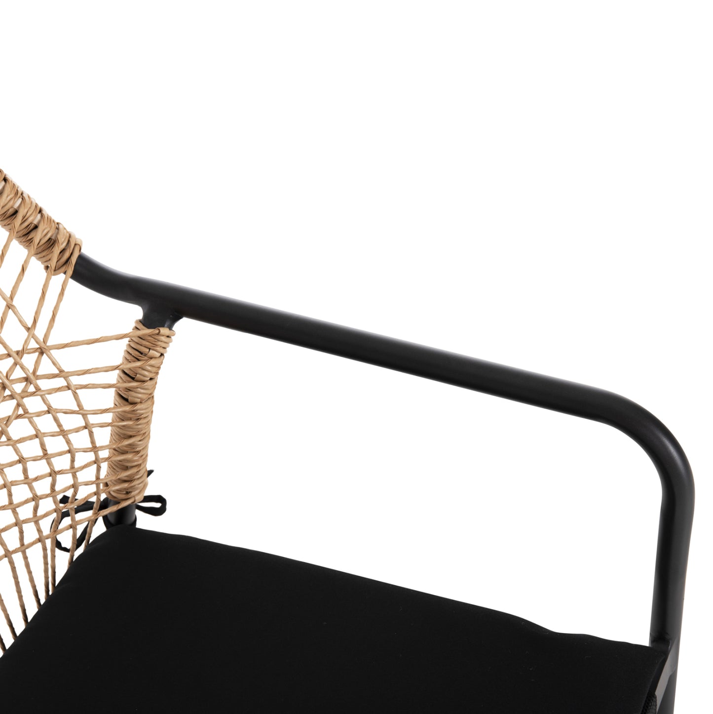 OUTDOOR DINING SET 5PCS OFER HM21005.01 ALUMINUM CHAIRS & METAL TABLE 150x90cm--GREY