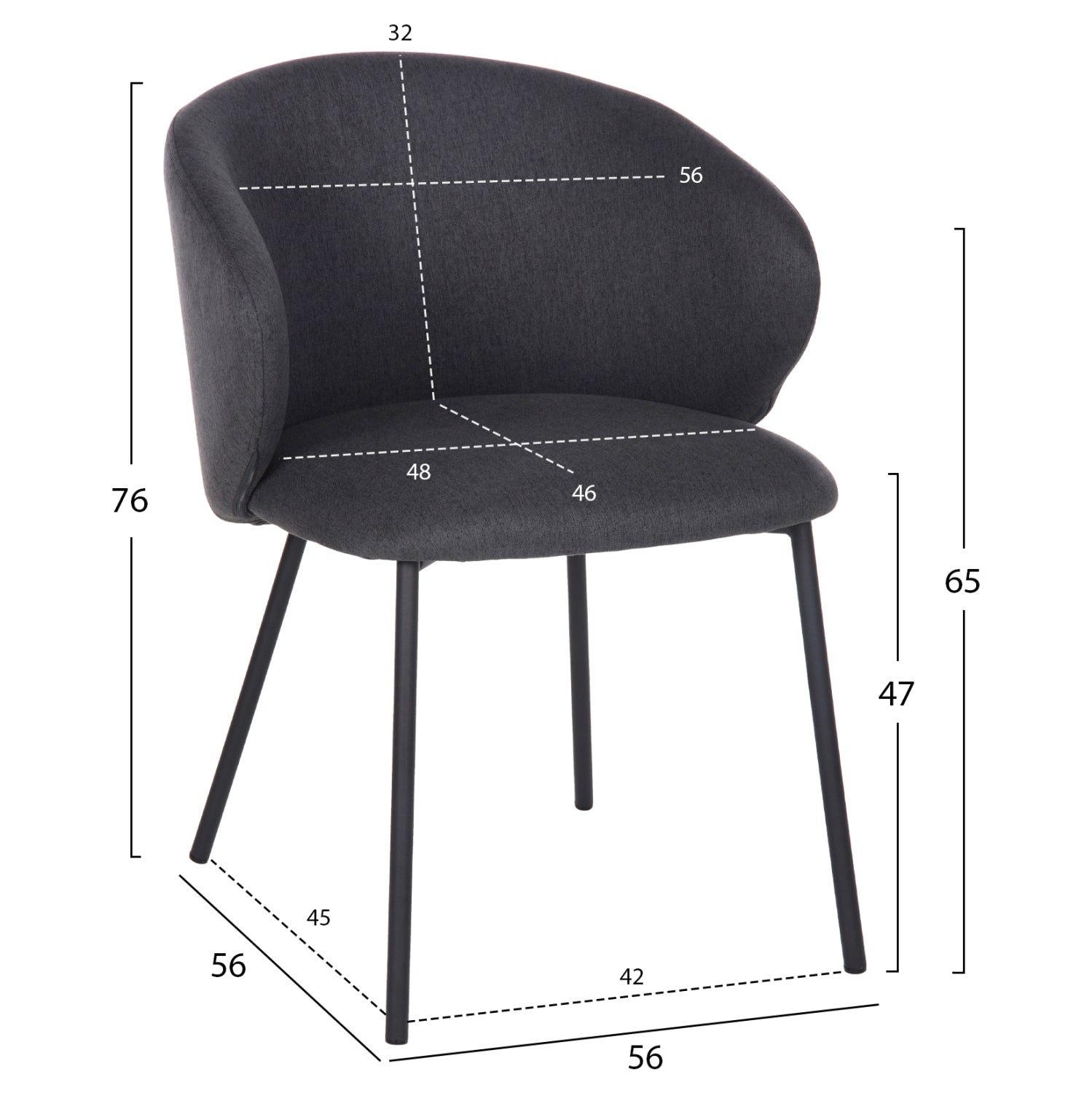 DINING SET 5PCS RAVEN HM21069.02 CERAMIC TOP IN BLACK MARBLE & 4 CHAIRS