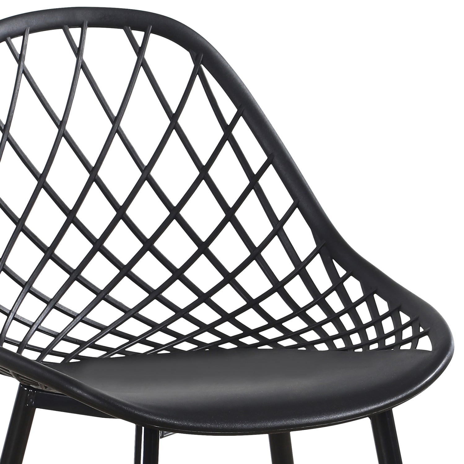 DINING SET 5PCS LIO HM21175 MDF TOP & POLYPROPYLENE IN BLACK