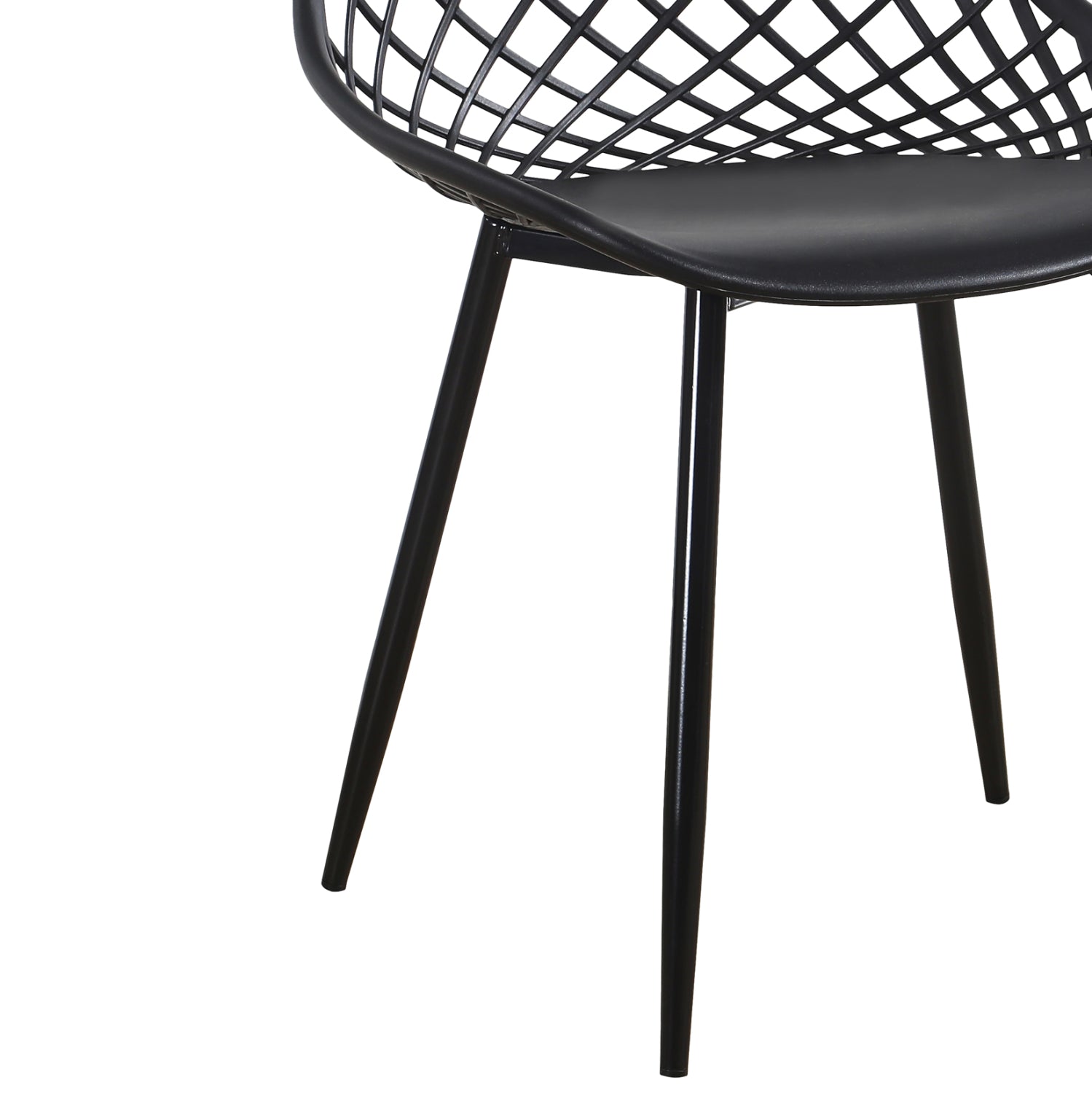 DINING SET 5PCS LIO HM21175 MDF TOP & POLYPROPYLENE IN BLACK