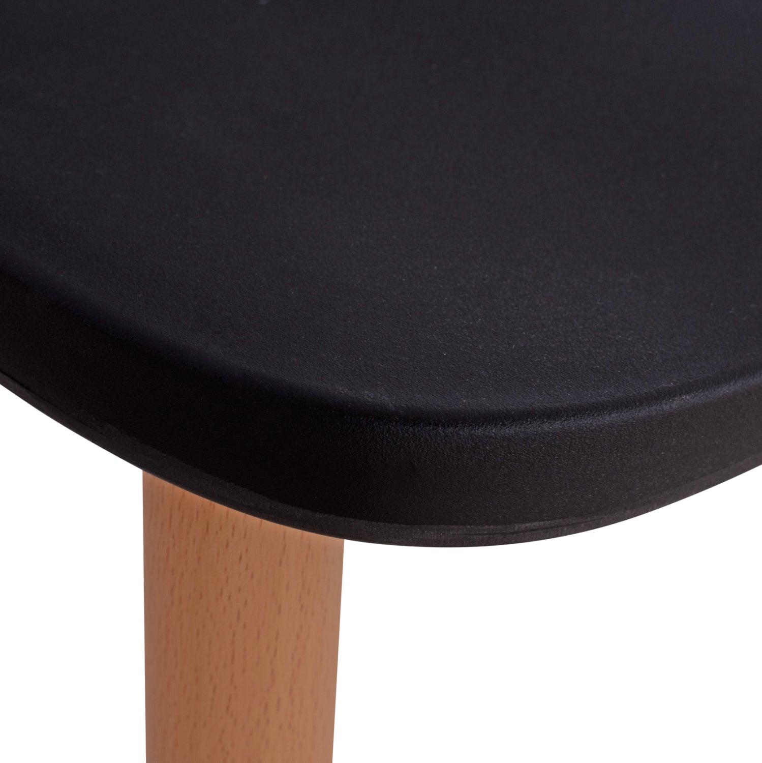 DINING SET 5PCS MINIMAL HM21178 MDF TOP IN BLACK-FRAMES IN NATURAL WOOD COLOR