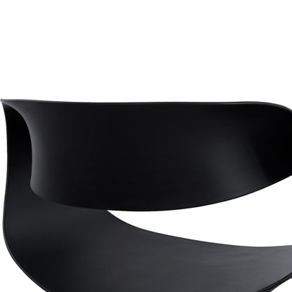 DINING SET 5PCS MAGGIE HM21187 MDF TOP & POLYPROPYLENE IN BLACK COLOR