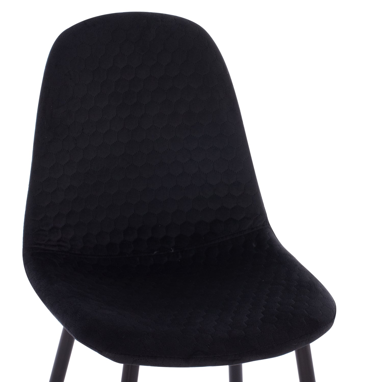DINING SET 5PCS BROLIN HM21191 MDF TOP-METAL LEGS-VELVET--BLACK