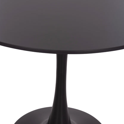DINING SET 5PCS BROLIN HM21191 MDF TOP-METAL LEGS-VELVET--BLACK