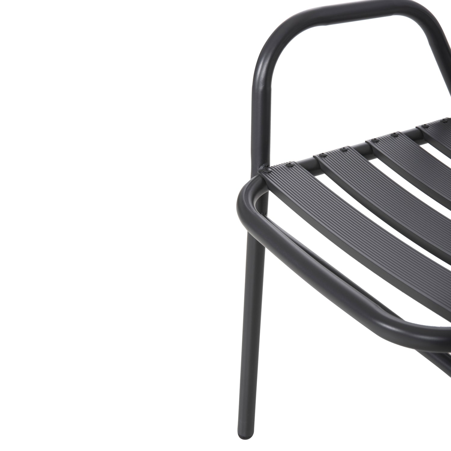 OUTDOOR DINING SET 5PCS ADAM HM21219 METAL CHAIRS & TABLE 110x60 GREY