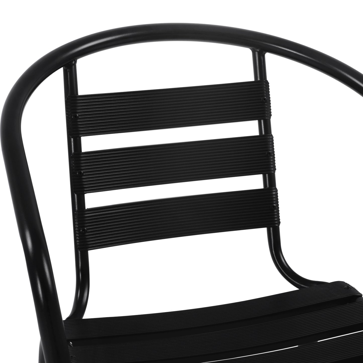 OUTDOOR DINING SET 5PCS ADAM HM21220 METAL CHAIRS & TABLE 110x60 BLACK