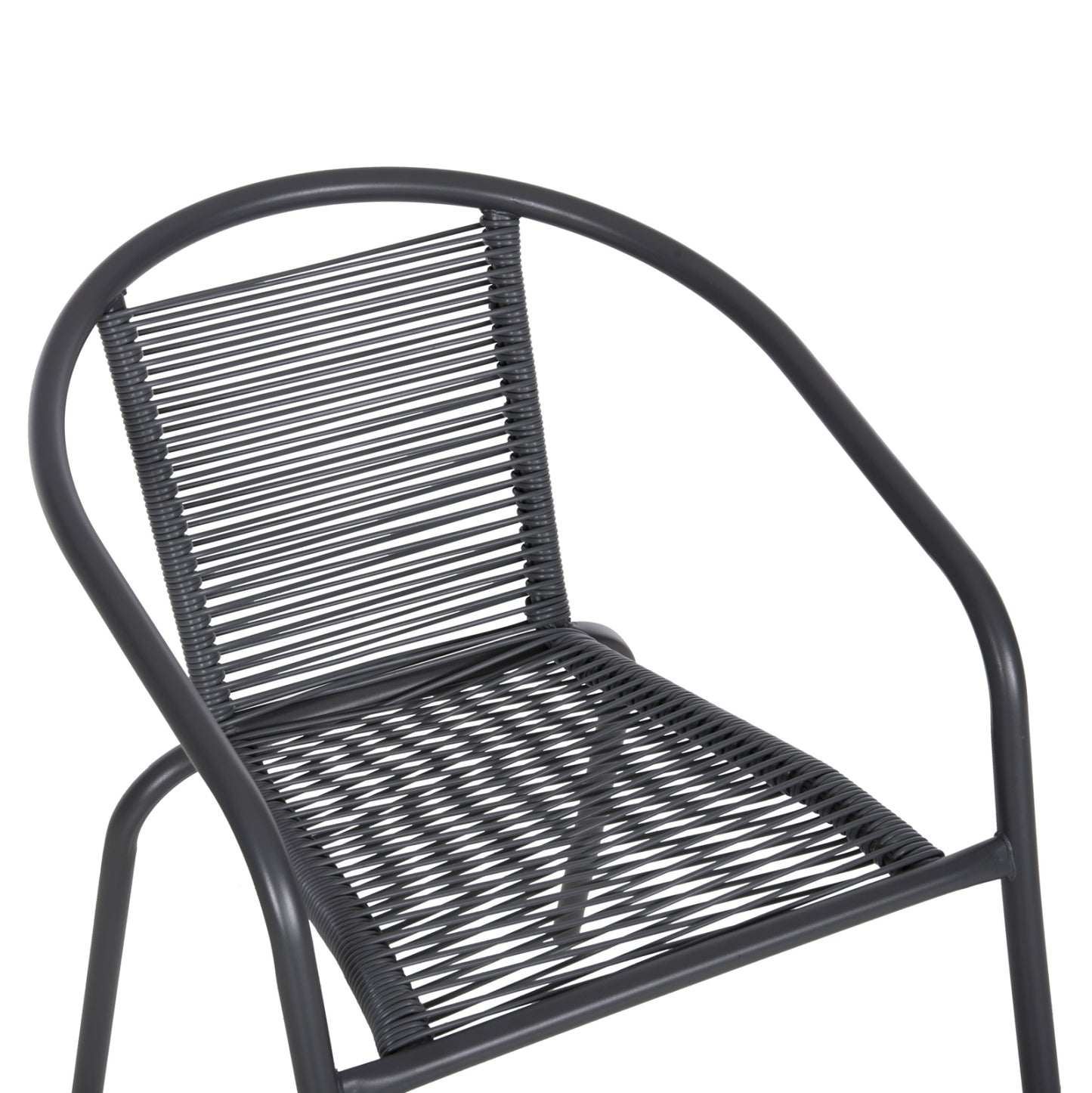 OUTDOOR DINING SET 5PCS SWIFTER HM21222 METAL CHAIRS & TABLE 110x60 GREY