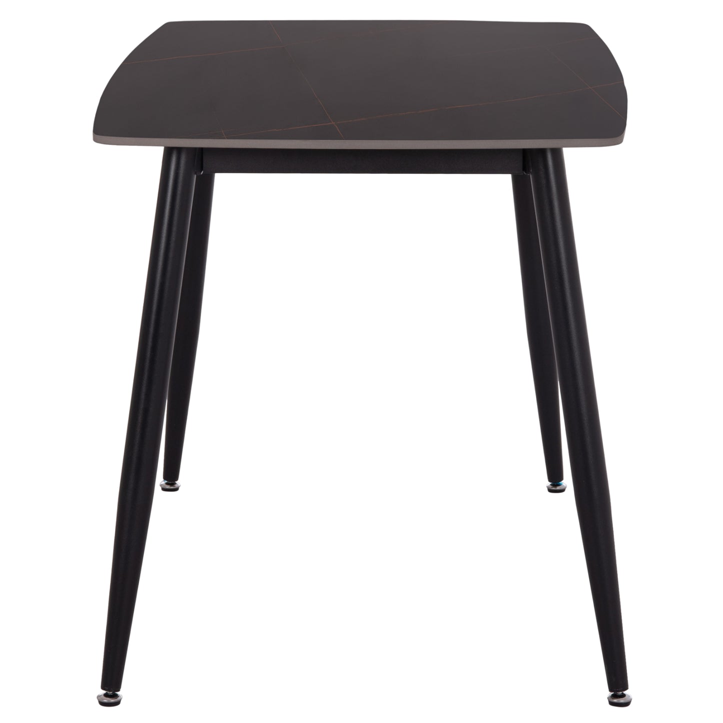 DINING SET 5PCS RAVEN HM21265.02 CERAMIC TOP BLACK MARBLE--VELVET IN CYPRESS GREEN