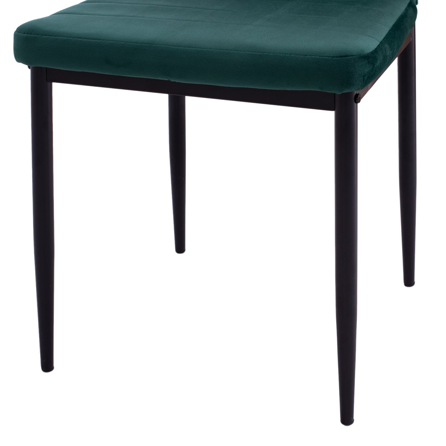 DINING SET 5PCS RAVEN HM21265.02 CERAMIC TOP BLACK MARBLE--VELVET IN CYPRESS GREEN