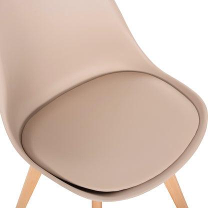 DINING SET 5PCS MORGAN HM21269.01 DINING TABLE & 4 DINING CHAIRS - CAPPUCCINO